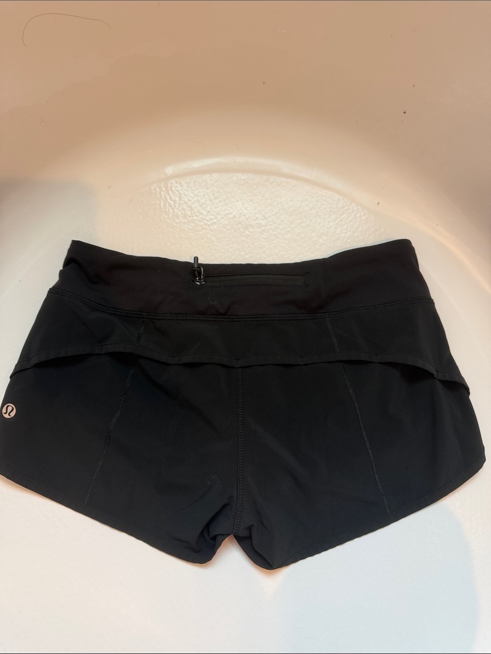 lululemon athletica Black Women's Athletic Shorts with Zip Pocket
